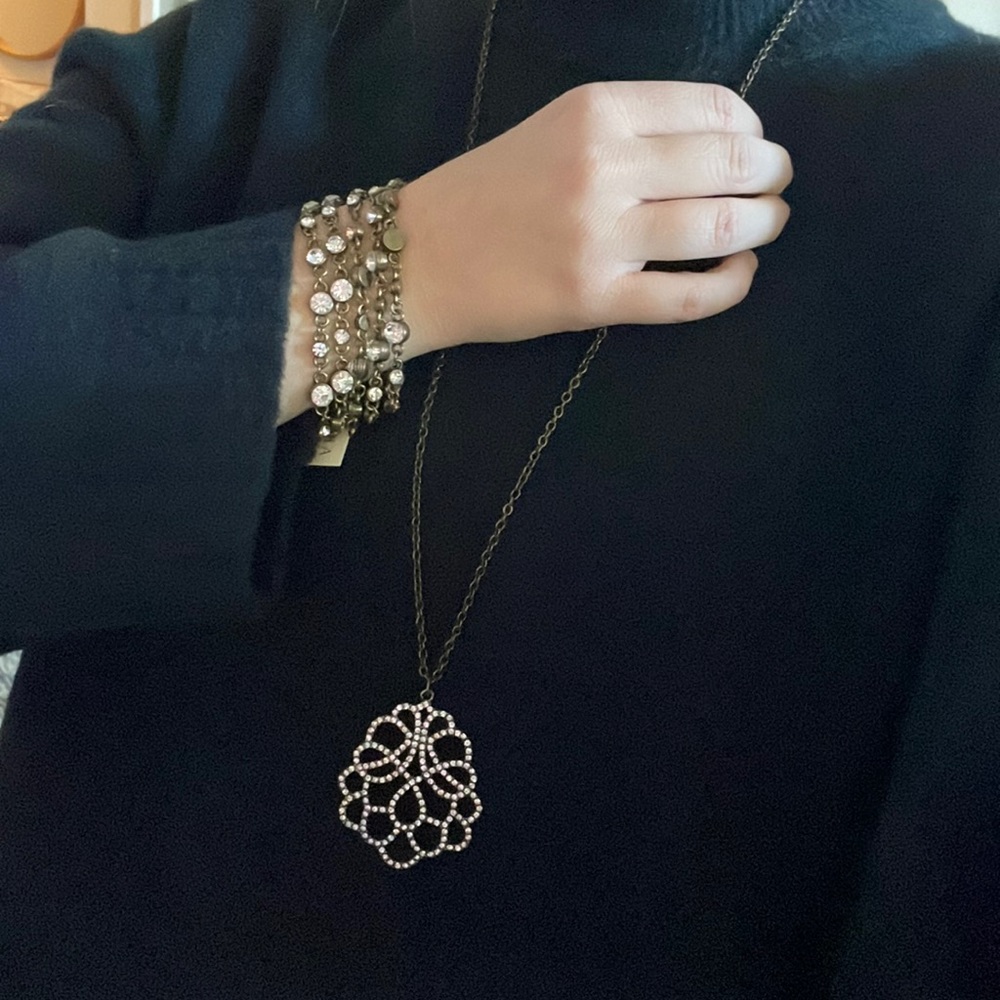 Gorgeous Bronze necklace and bracelet set